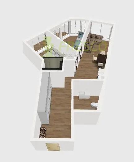 Двухкомнатные апартаменты · 78.9 м² · ЖК Kandinsky