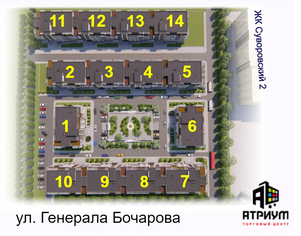 ЖК SMART CITY (Смарт Сити) генплан застройки