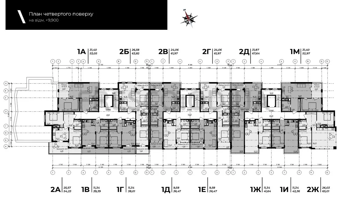 ЖК Manhattan (Манхэттен) дом 6 план 4 этажа