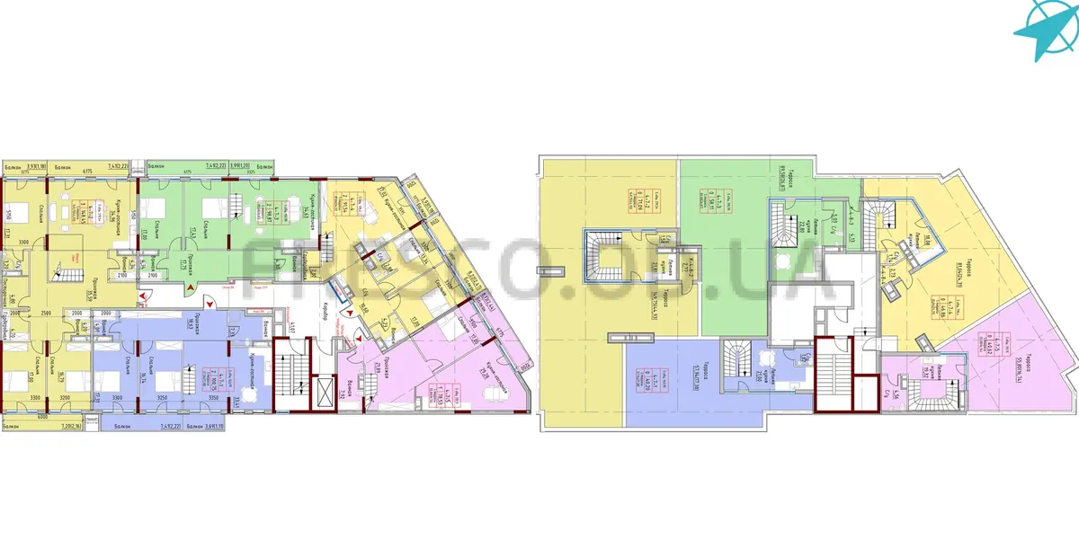 ЖК MARINIST residence (Маринист Резиденс) 4 секция план 7 этажа