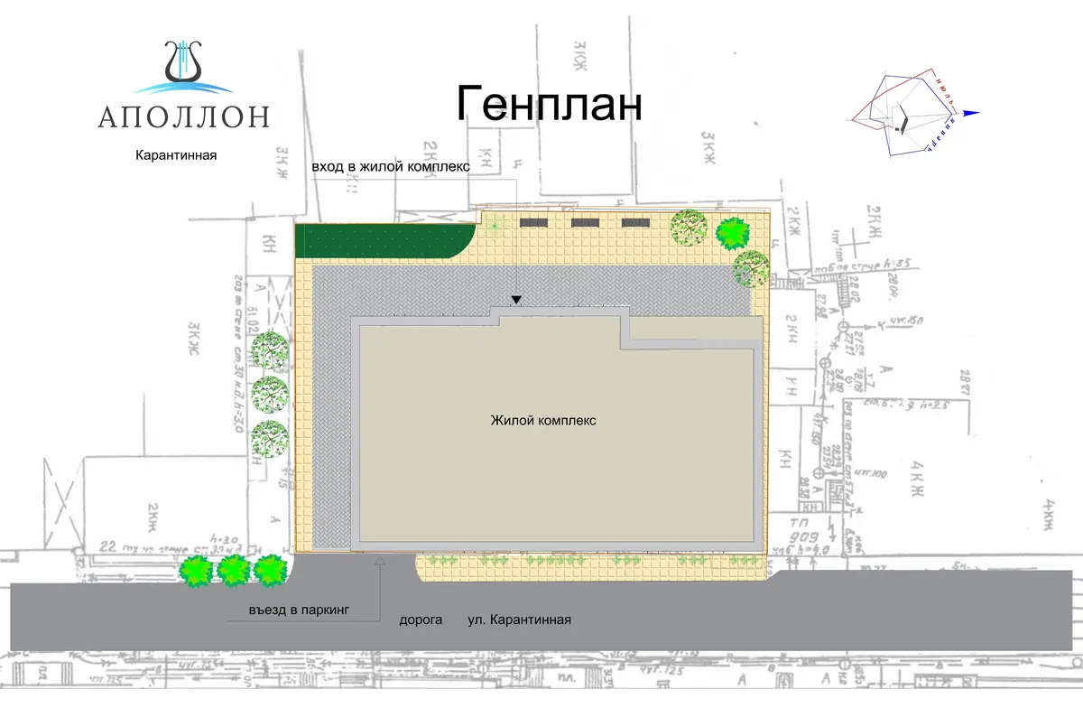 КД Аполлон на Карантинной генплан