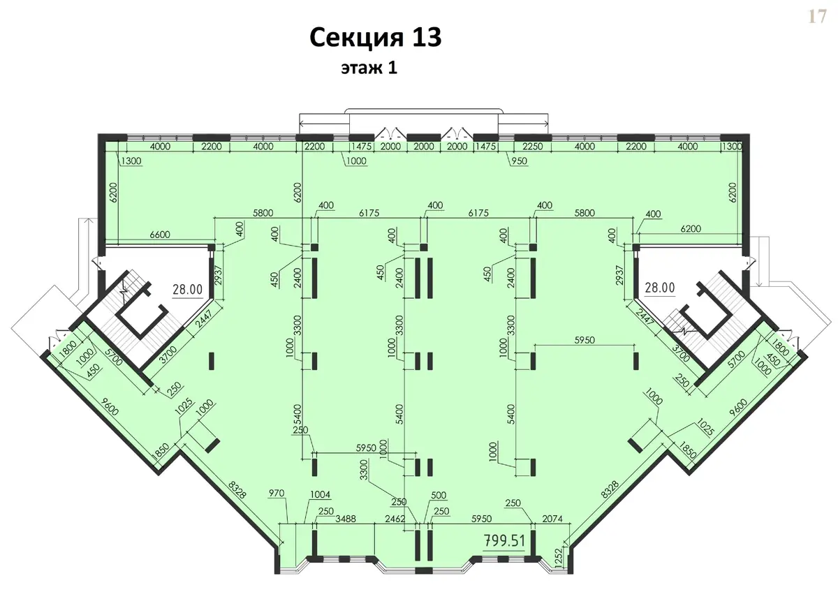 ЖК Avinion (Авиньон) план 13 секции 1 этаж