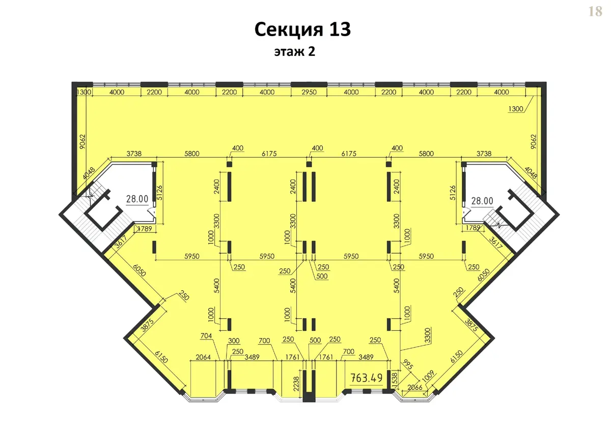 ЖК Avinion (Авиньон) план 13 секции 2 этаж