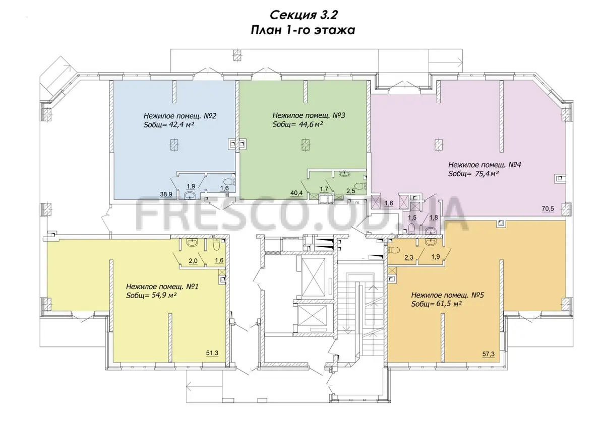 ЖК RealPark (Реал Парк) секция 3.2 план 1 этажа