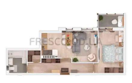 Однокомнатная квартира · 48.87 м² · ЖК Мариинский