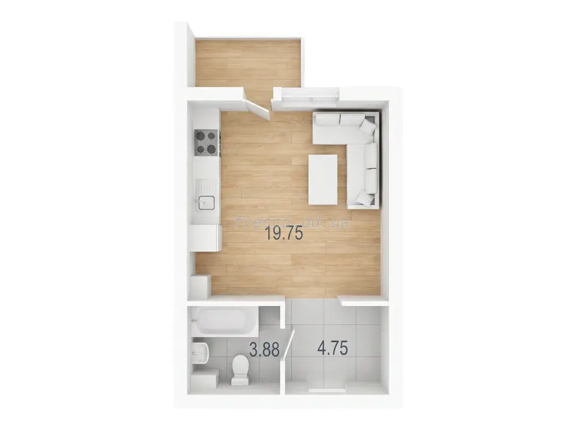 Студия · 29.33 м² · ЖК Дерби