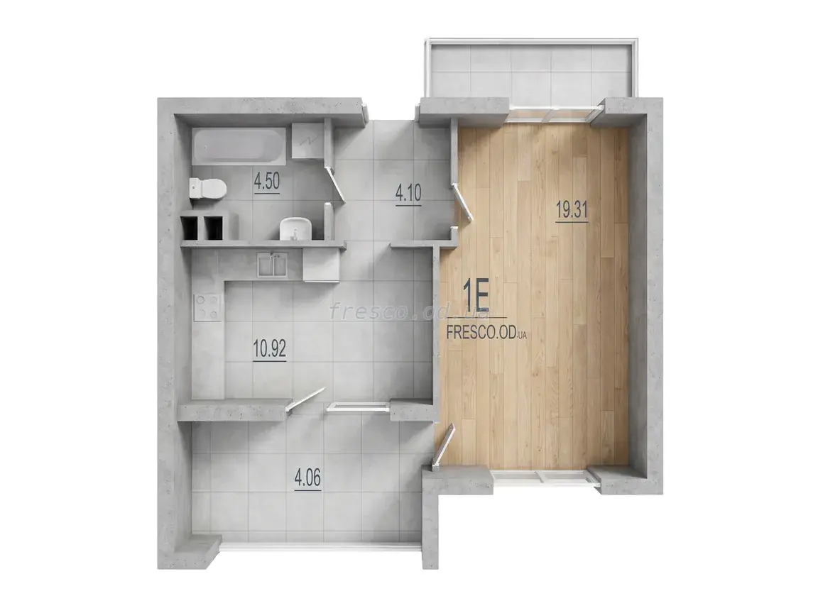 Однокомнатная · 38.25 м² · ЖК Розенталь (RosenTal )