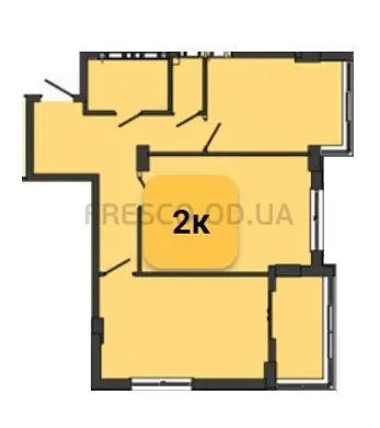 Двухкомнатная квартира · 67.4 м² · ЖК Золотая Эра