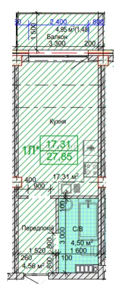 Студия · 27.85 м² · ЖК Art House
