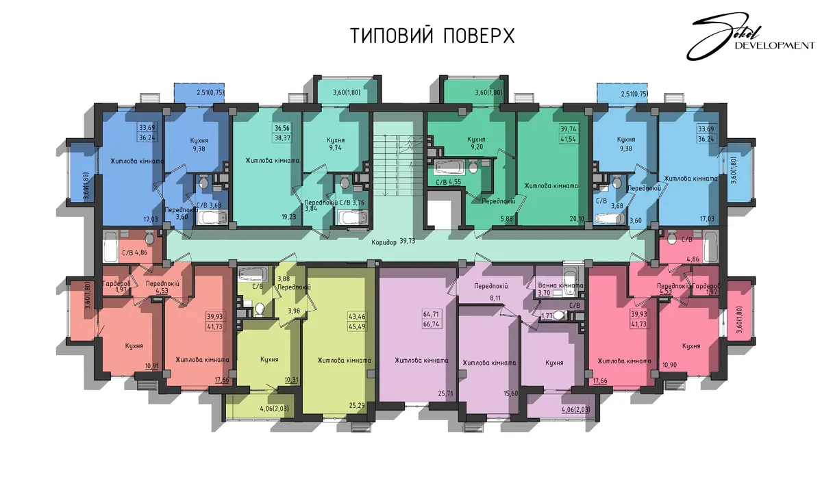 КД Сокол план типового этажа