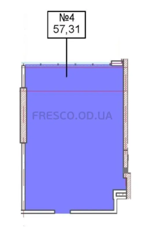 Офис · 57.31 м² · БЦ Платон