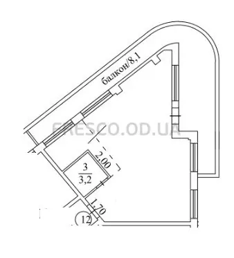 Двухкомнатная квартира · 57.8 м² · ЖК Кристал Люкс