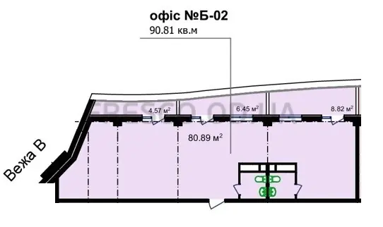 Трёхкомнатные апартаменты · 90.81 м² · ЖК UNITY TOWERS (ЮНИТИ ТАУЭРС)