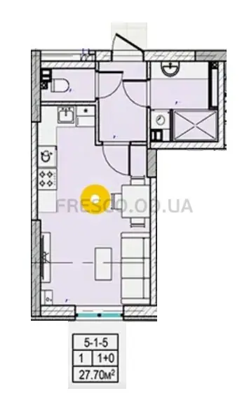 Студия · 27.7 м² · ЖК Голден Сити