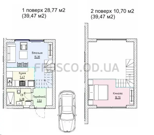 Однокомнатная квартира · 39.47 м² · Гросс либенталь