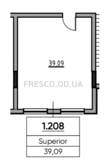 Однокомнатные апартаменты · 36.97 м² · MIY на Ланжероновской