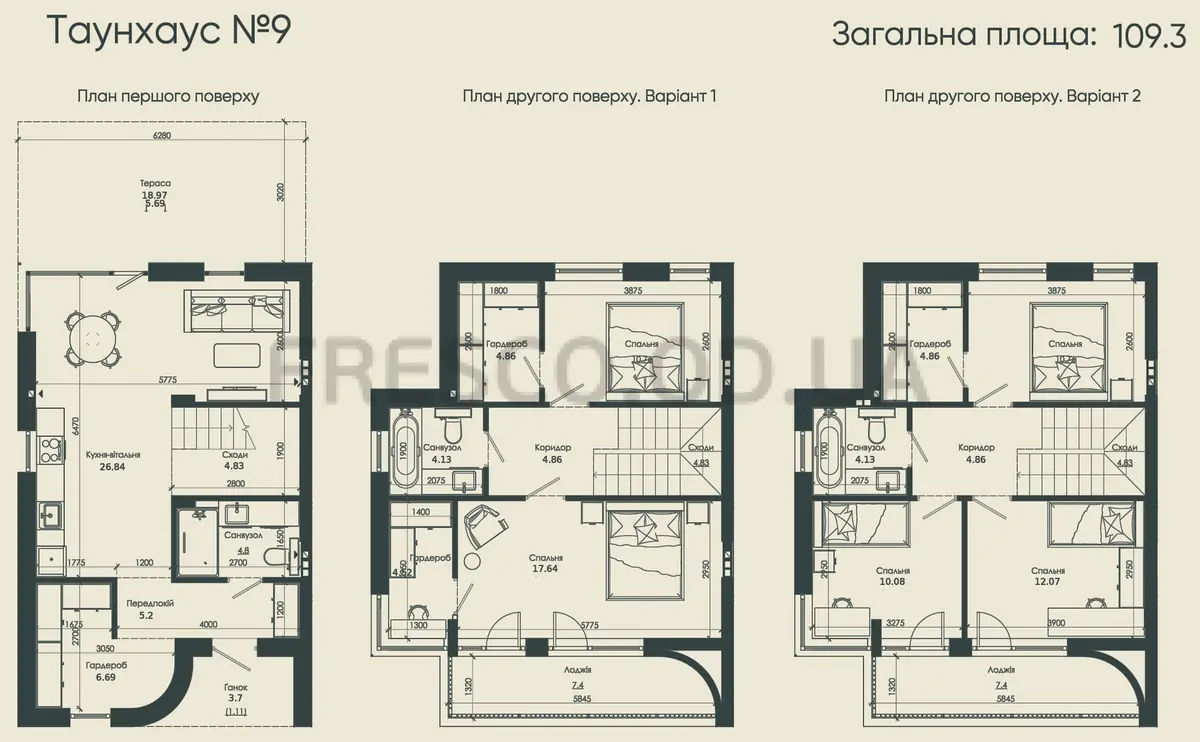 Таунхаус · 109.33 м² · Коттеджи One Club Village